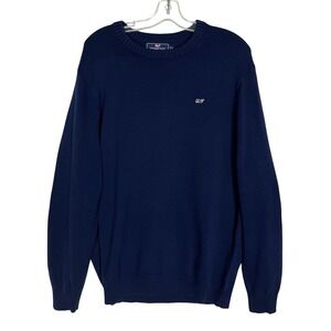 Vineyard Vines Pullover Sweater Mens XL Blue Crew Neck‎ Long Sleeve Cotton Knit